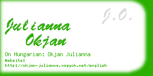 julianna okjan business card